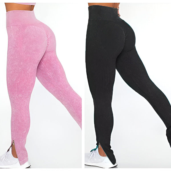 Ženske sportske helanke visokog struka crne boje