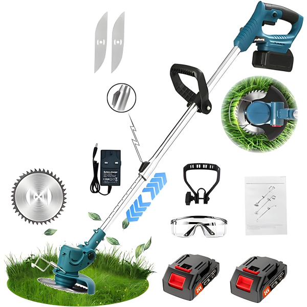 Aku trimer za travu sa 2 baterije