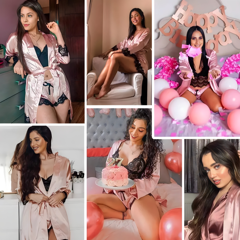 Komplet za spavanje – čipkasti veš (4 dijela)