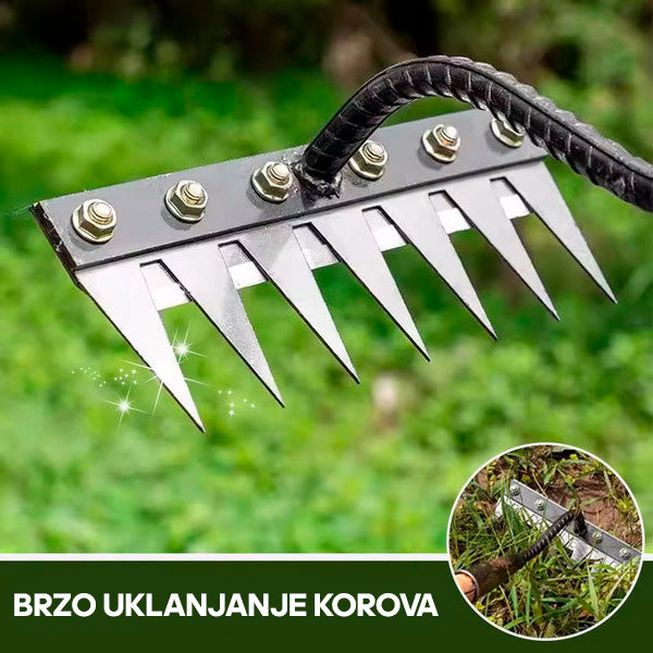 Profesionalne Čelične Grabljice za Baštu - 5 Zubaca