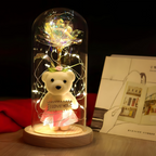 Romantična LED lampa sa ružom i medom