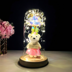 Romantična LED lampa sa ružom i medom