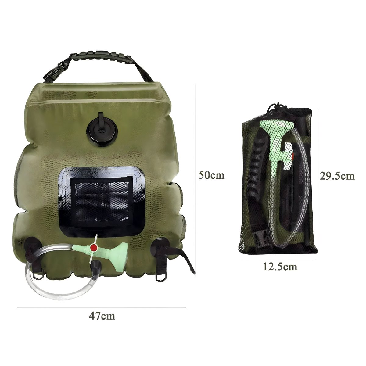 Solarni tuš za kampovanje 20L