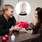 Vječna svjetleća ruža u staklenom zvonu