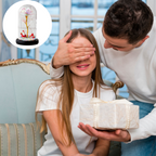 Vječna svjetleća ruža u staklenom zvonu