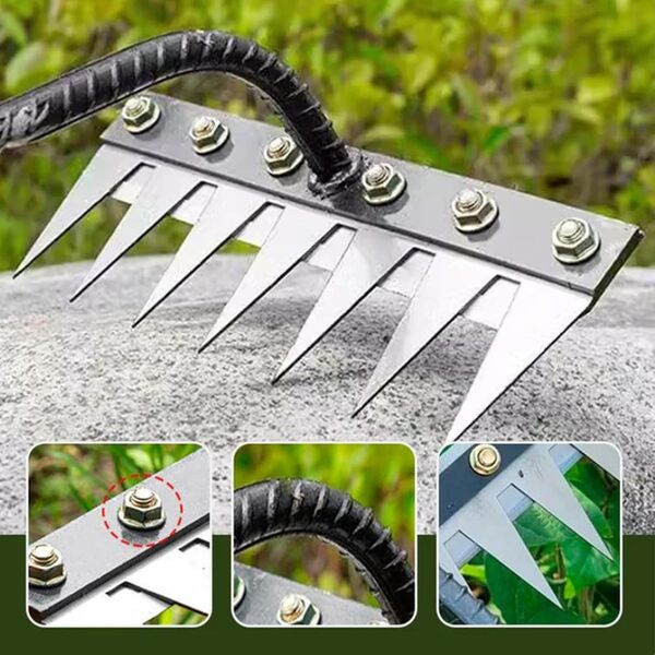 Profesionalne Čelične Grabljice za Baštu - 5 Zubaca