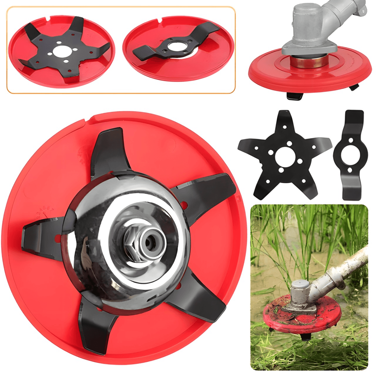 Glava za trimer za uklanjanje korova sa 5 sečiva - 2 nastavka u setu