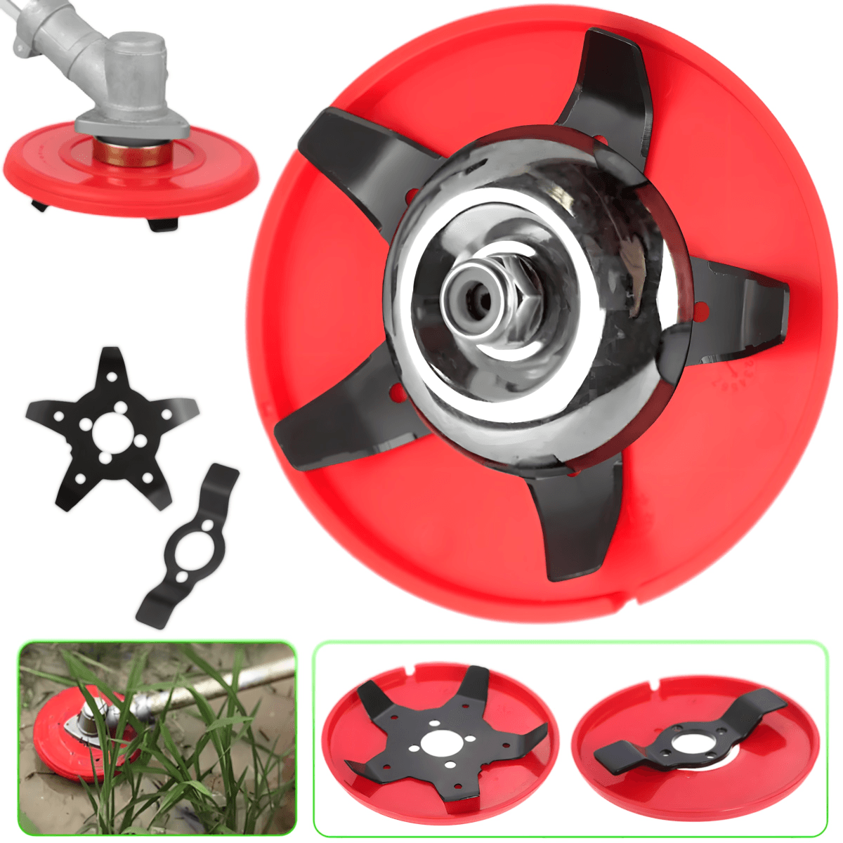 Glava za trimer za uklanjanje korova sa 5 sečiva - 2 nastavka u setu