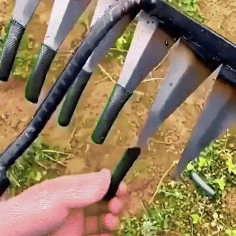 Profesionalne Čelične Grabljice za Baštu - 5 Zubaca